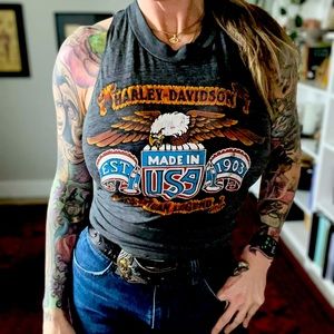 Vintage 90s Harley tank (shirt made tank)